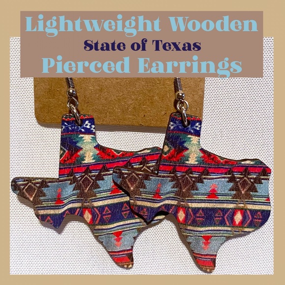 MOUNTAIN VISTA TEXAS WOOD EARRINGS NWT - Picture 6 of 7